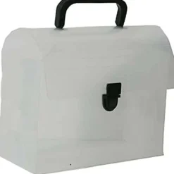 JAM Paper Clear 6" x 9" Plastic Art Case Lunchbox