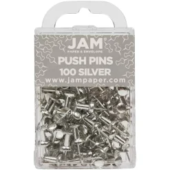 JAM Paper Colorful Standard Push Pins, 100ct.