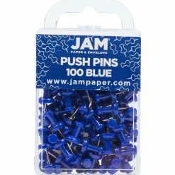 JAM Paper Colorful Standard Push Pins, 100ct.