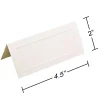 JAM Paper Embossed Border Off White Fold-Over Wedding Table Place Cards, 100ct.