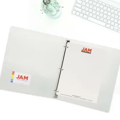JAM Paper Glass Twill Plastic 3-Ring Binder