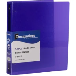 JAM Paper Glass Twill Plastic 3-Ring Binder