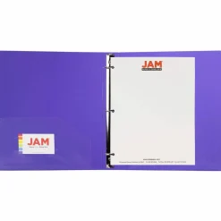JAM Paper Glass Twill Plastic 3-Ring Binder