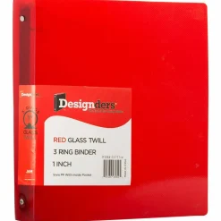 JAM Paper Glass Twill Plastic 3-Ring Binder