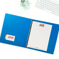 JAM Paper Glass Twill Plastic 3-Ring Binder