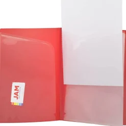 JAM Paper Heavy Duty Plastic High Pocket Organizer