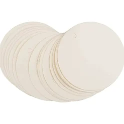 JAM Paper Ivory Circle Gift Tags, 20ct.