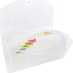 JAM Paper 13 Pocket Plastic Accordion Folder