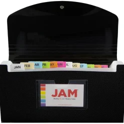 JAM Paper 13 Pocket Plastic Accordion Folder