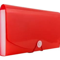 JAM Paper 13 Pocket Plastic Accordion Folder