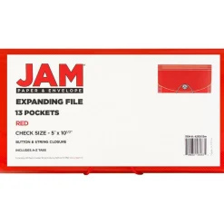 JAM Paper 13 Pocket Plastic Accordion Folder