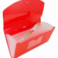 JAM Paper 13 Pocket Plastic Accordion Folder