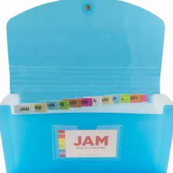 JAM Paper 13 Pocket Plastic Accordion Folder