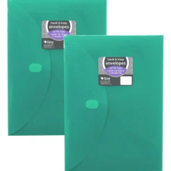 JAM Paper Poly XL Hook & Loop Closure Envelopes 8.5" x 11", 2 Packs of 10