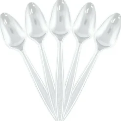 JAM Paper Premium Disposable Plastic Spoons, 48ct.