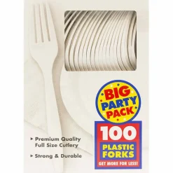 JAM Paper Premium Plastic Forks, 100ct.