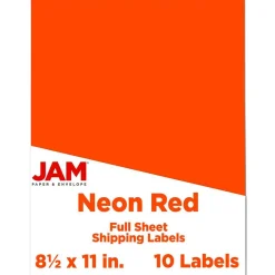 JAM Paper Shipping Labels, 8.5