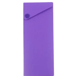 JAM Paper Sliding Pencil Case with Button Snap, 6ct.
