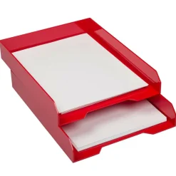 JAM Paper Stackable Desktop Paper Tray, 2ct.