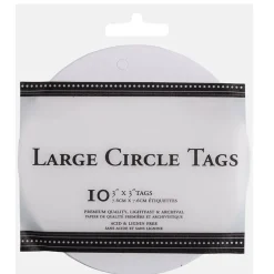 JAM Paper White Large Circle Gift Tags, 10ct.
