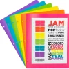 JAM Paper 9.5" x 11.5" Assorted Fashion Colors Plastic 2 Pocket School POP Folders, 6ct.