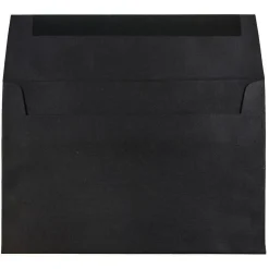 JAM Paper 5" x 7" Black Linen Invitation Envelopes
