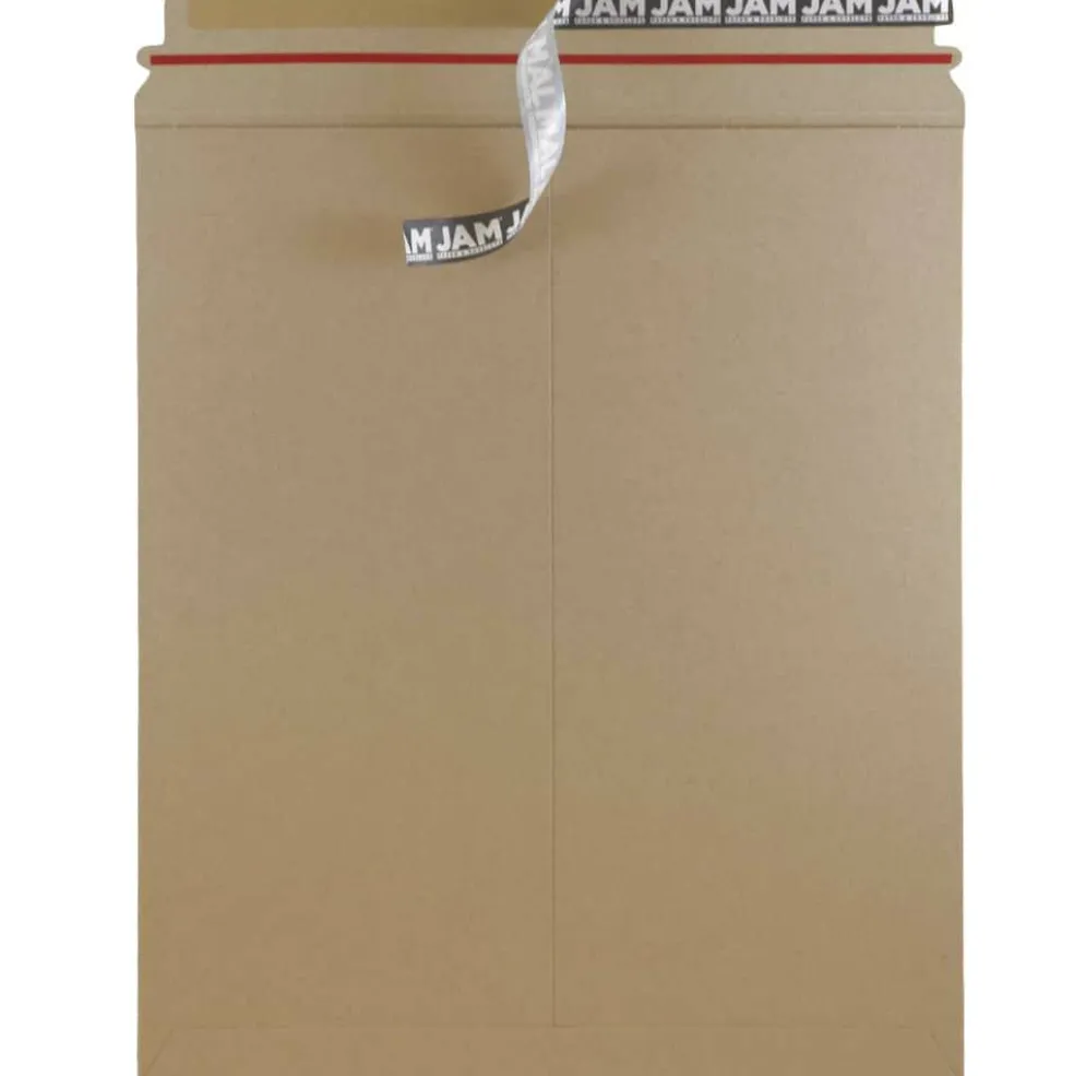 JAM Paper 12.75" x 15" Brown Kraft Flat Photo Mailer Peel & Seal Closure Envelopes, 6ct.