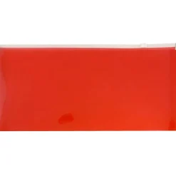 JAM Paper 5'' x 10'' Clear Plastic Pencil Pouch with Zip Closure, 12ct.