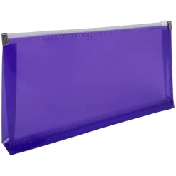 JAM Paper 5'' x 10'' Clear Plastic Pencil Pouch with Zip Closure, 12ct.