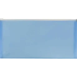 JAM Paper 5'' x 10'' Clear Plastic Pencil Pouch with Zip Closure, 12ct.