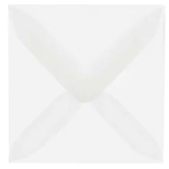 JAM Paper 3.125" x 3.125" Clear Square Translucent Vellum Invitation Envelopes