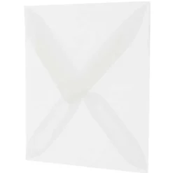 JAM Paper 3.125" x 3.125" Clear Square Translucent Vellum Invitation Envelopes