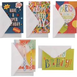 JAM Paper 4" x 6" Happy Birthday Assortment Cards & Matchings Envelope Set, 10ct.