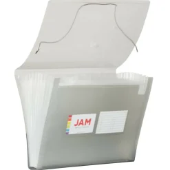 JAM Paper 9" x 13" Plastic Accordion Folder