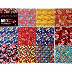Japanese Washi Origami Paper 500 Sheets, 10 Vivid Colors, Colors Make Colorful and Easy Origami,6 Inch Square Sheet, Papers, Arts and Crafts Projects (E-Book Included)