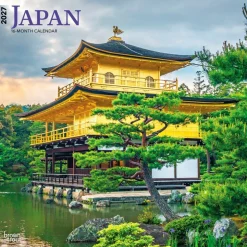Japan | 2027 12 x 24 Inch (Hanging) Monthly Square Wall Calendar | Plastic-Free
