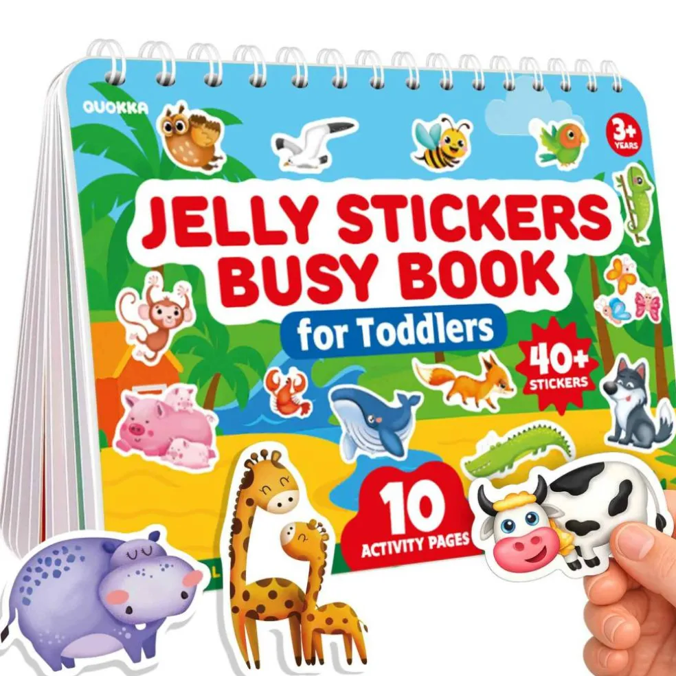 Jelly Sticker Books for Toddlers - Reusable Animal Topics