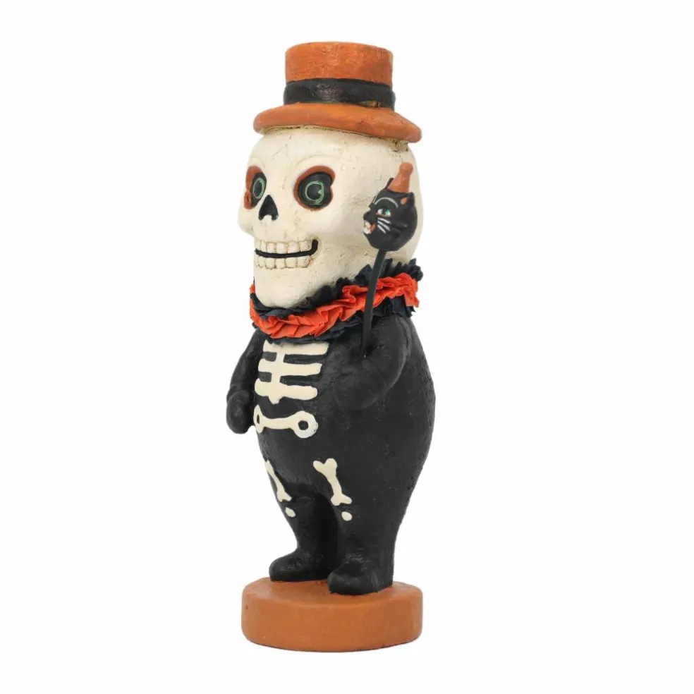 9" Jester Skeleton with Black Cat Wand Tabletop Décor by Ashland®
