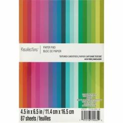 Jewel Colors 4.5" x 6.5" Textured Paper Pad by Recollections™, 87 Sheets