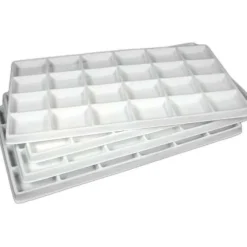 4 Jewelry Displays 24 Slot White Flocked Craft Parts