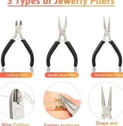 Jewelry Making Kit for Adults and Beginners, 1810Pcs Jewelry Making Supplies with 3 Pliers, Wires, Chains, Findings, 4X Magnifier, Needles and Storage Bag for Bracelet, Necklace, Earring and Jewelry Repair
