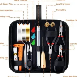 Jewelry Making Kit Pliers Tweezers Needle Jump Rings Jewelry Finding Sets Crafting Tool