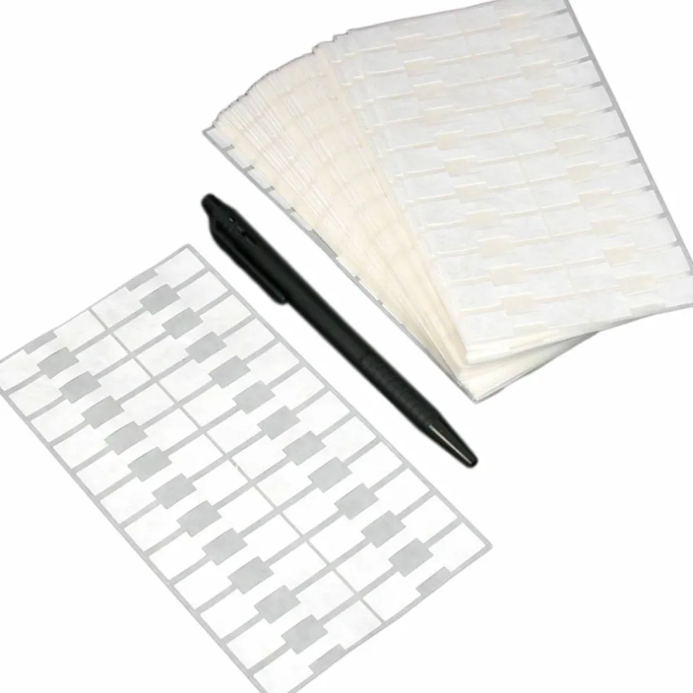 500 Jewelry Sticker Price Tags Square Barbell Labels 1 3/8" x 1/2"