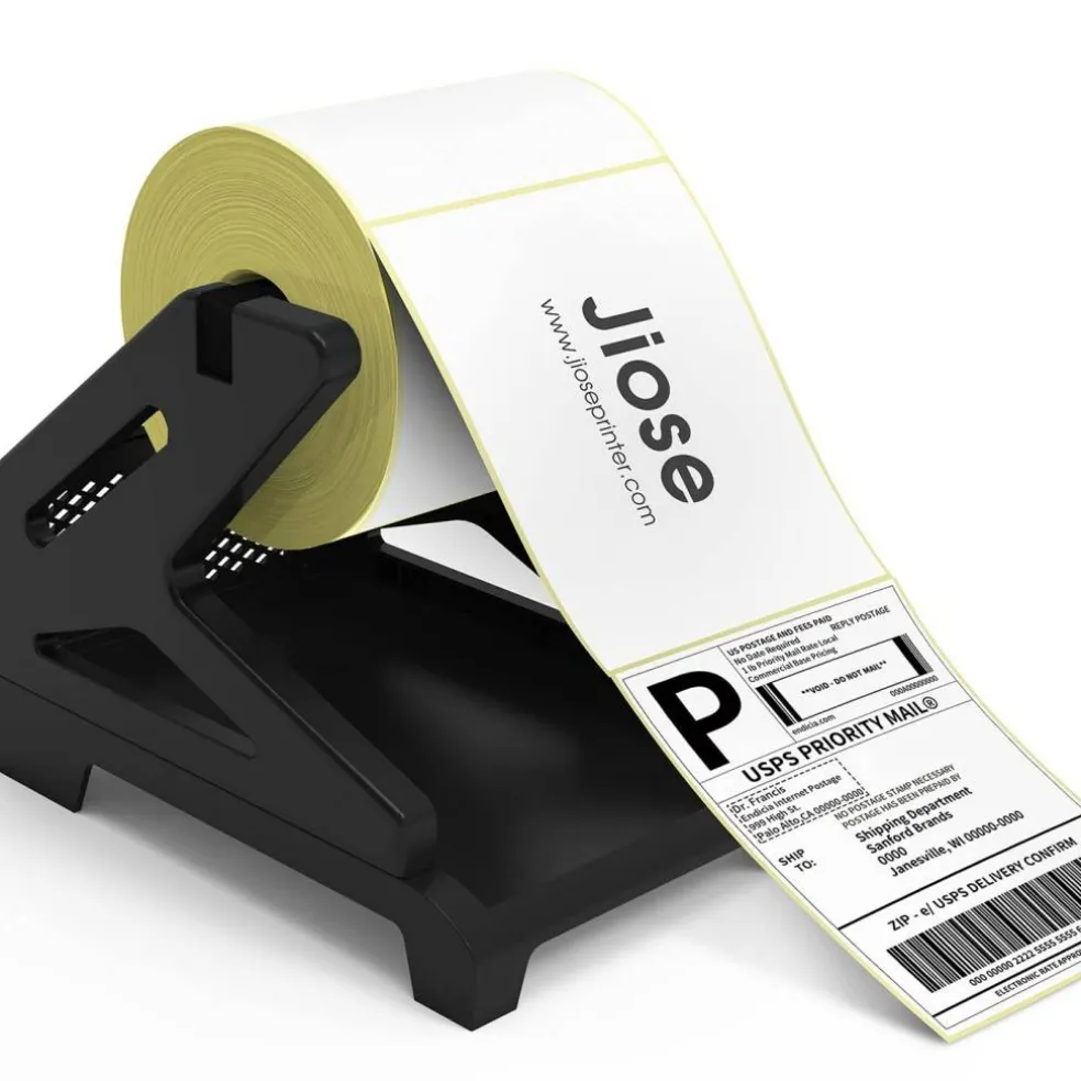 Jiose Label Holder Thermal Label Holder for Rolls and Fan-Fold Labels