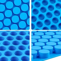 JOERSH Round Candy Molds Silicone Molds for Hard Candy, Gummy, Caramels, Chocolate, Ganache, Ice Cubes, 220 Cavity