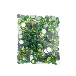 John Bead Acrylic Round Flat Back Rhinestones, 10mm