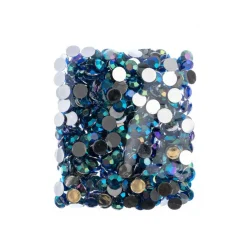 John Bead Acrylic Round Flat Back Rhinestones, 10mm