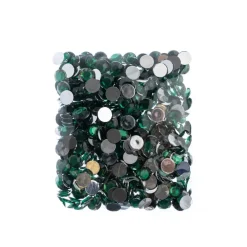 John Bead Acrylic Round Flat Back Rhinestones, 10mm
