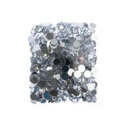 John Bead Acrylic Round Flat Back Rhinestones, 10mm