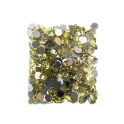 John Bead Acrylic Round Flat Back Rhinestones, 10mm